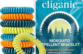 Cliganic 50 Pack Mosquito Repellent Bracelets for Adults & Kids