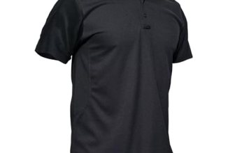 MAGCOMSEN Men Black Work Shirt Golf Polo Shirts Short Sleeve Combat Shirt Tactic