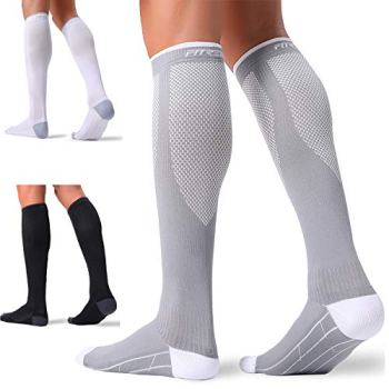 FITRELL 3 Pairs Compression Socks for Women and Men 20-30mmHg- Circulation and M