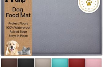 GORILLA GRIP 100% Waterproof Raised Edge BPA Free Silicone Pet Feeding Mat