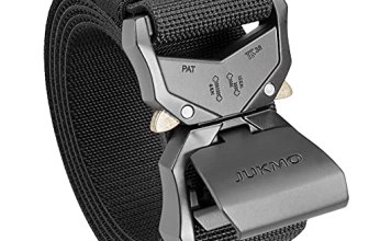 JUKMO Tactical Belt, Military Hiking Rigger 1.5″ Nylon Web Work Belt with Heavy