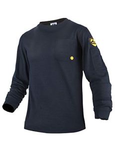 PTAHDUS FR Shirts for Men, 7.1oz Flame Resistant Clothing Long Sleeve FRC Weldin