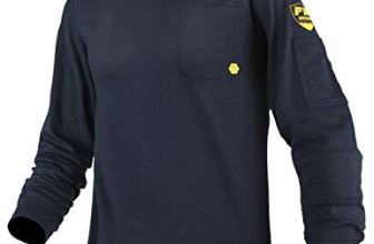 PTAHDUS FR Shirts for Men, 7.1oz Flame Resistant Clothing Long Sleeve FRC Weldin