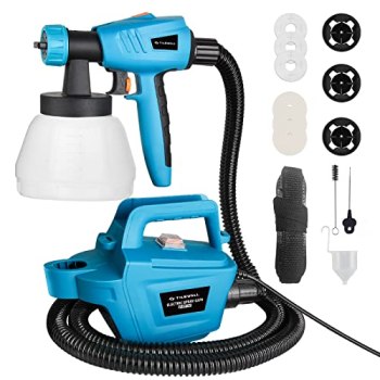 Tilswall Paint Sprayer, 800W HVLP 1200ML/Min Electric Spray Paint Gun with 2.5M