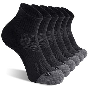 FITRELL 6 Pack Men’s Athletic Ankle Socks Cushioned Sports Running Socks