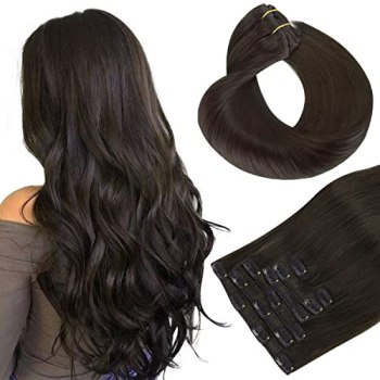 HOTBANANA Human Hair Clip in Hair Extensions