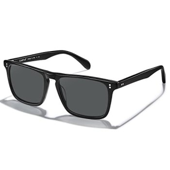 CARFIA Retro Polarized Sunglasses for Men UV Protection Hand-crafted Acetate Fra