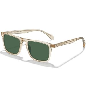 CARFIA Retro Polarized Sunglasses for Men UV Protection Hand-crafted Acetate Fra
