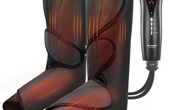 FIT KING Air Compression Leg and Foot Massager with Heat for Circulation and Pai