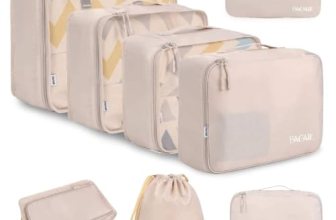 BAGAIL 8 Set Packing Cubes Luggage Packing Organizers for Travel Accessories-Cre