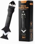 Saker Silicone Caulking Tool 3-in-1 Grout Removal Tool and Sealant Finishing Scr