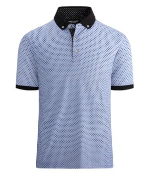 Alex Vando Mens Polo Shirts Short Sleeve Regular Fit Printed Golf Polo Shirt