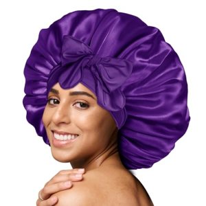 BONNET QUEEN XX Large Silk Bonnet for Sleeping Women Big Satin Bonnet Anti-Frizz