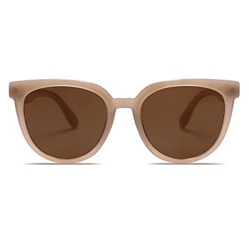 SOJOS Trendy Cat Eye Round Polarized Sunglasses for Women Fashion UV Protection
