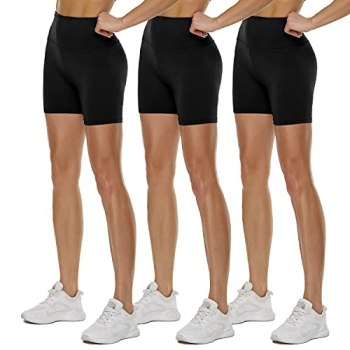 QGGQDD 3 Pack High Waisted Biker Shorts for Women