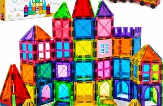 LATI 130-Piece Magnetic Tiles Building Toy Large Set for Kids