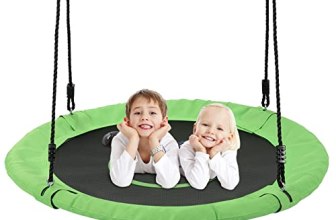 Tree Swings for Kids Outdoor, 40 Inch Diameter 600lb Weight & Adjustable Hanging