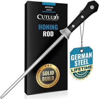 Cutluxe Honing Rod, Professional Knife Sharpener Rod