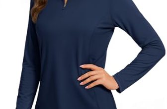 TACVASEN Women’s Quarter Zip Pullover Golf Shirts Long Sleeve Sun Shirts UV Prot