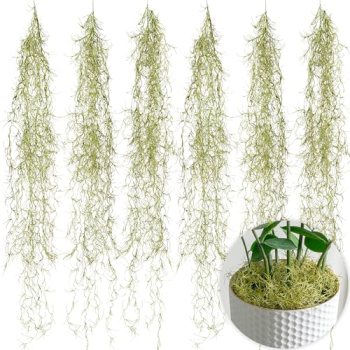 SEEKO Succulents Fake Spanish Moss 6 Pack