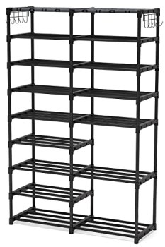 Tribesigns Shoe Rack Organizer, 32-40 Pairs Storage Shelf, 9 Tiers Stand, for Cl