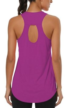Cakulo Womens Sleeveless Workout Tops Racerback Athletic Summer Tank Tops Gym Yo