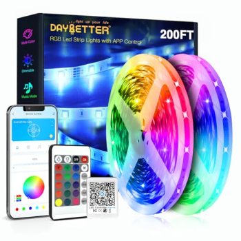 DAYBETTER Led Strip Lights 200 ft (2 Rolls of 100 ft) Ultra Long Smart Light Str