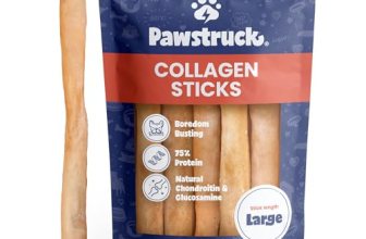 Pawstruck Natural Large 12″ Beef Collagen Sticks for Dogs
