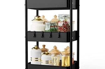 LEHOM 3 Tier Rolling Storage Cart