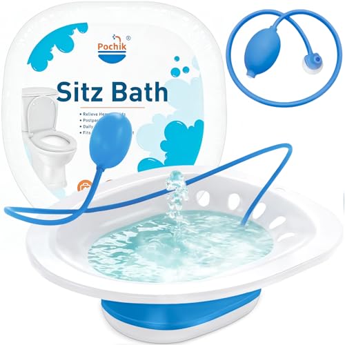 Pochik Sitz Bath for Toilet Seat Hemorrhoids and Postpartum Care
