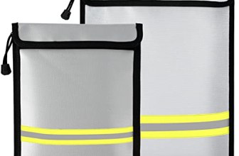 Fireproof Waterproof Money Document Bag – 2 Pack Safe Upgraded Zipper Bags