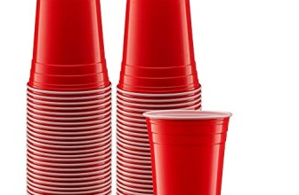 GUSTO [18 oz. – 50 Count] Disposable Plastic Red Cups