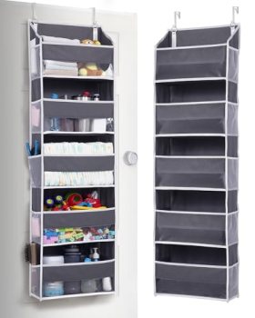 ULG 1 Pack Over Door Organizer with 5 Large and 10 Mesh Side Pockets