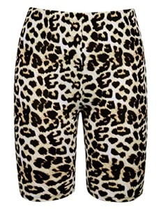 Firpearl Women UV Sport Board Shorts Swimsuit Bottom Capris US8 Leopard