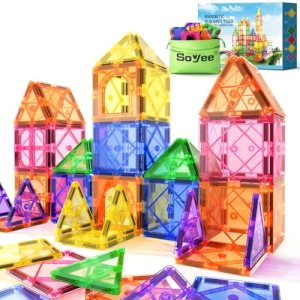 Magnetic Tiles Toddler Toys Magnetic Building Blocks for Kids Ages 3-12 STEM Edu