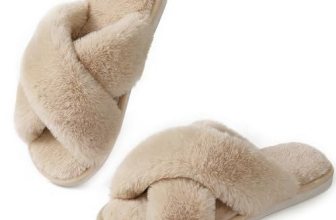 Ankis Women Slippers Camel Fluffy Slippers Memory Foam