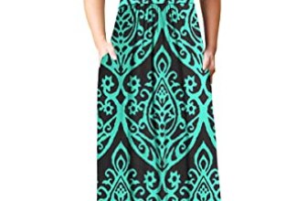 AUSELILY Women’s Sleeveless Formal Dress Deep V Neck Loose Plain Cocktail Long M