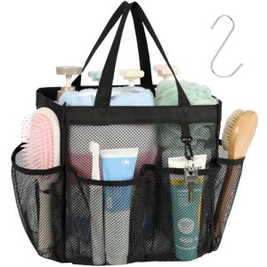 F-color Mesh Shower Caddy Portable for College Dorm Room Essentials with S Hook