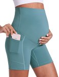 Enerful Women’s Maternity Yoga Shorts Over The Belly Comfy Workout Running Activ