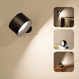 Deyagoo LED Wall Sconce, Wall Mounted Lamp with Rechargeable Battery Operated US