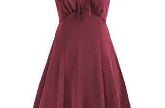 1940s Dresses for Women Vintage A Line Swing Dress Tea Dress Short Sleeve Work D