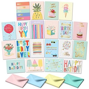 Sweetzer & Orange Happy Birthday Cards with Envelopes & Assortment Box. Variety