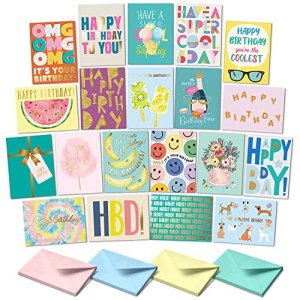 Sweetzer & Orange Happy Birthday Cards with Envelopes & Assortment Box. Variety
