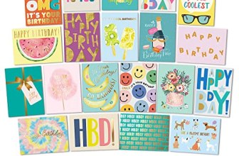 Sweetzer & Orange Happy Birthday Cards with Envelopes & Assortment Box. Variety