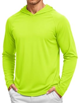 TACVASEN Long Sleeve Shirts for Men Lightweight Hoodie Men Dry Fit Active Hooded