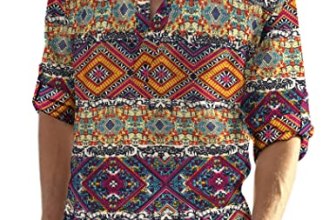 COOFANDY Men’s Cotton Linen Henley T-Shirts Long Sleeve Hippie Casual Beach T-Sh