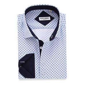 Alex Vando Mens Printed Dress Shirts Long Sleeve Button Down Shirt