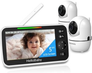 HelloBaby 5’’ Baby Monitor with 26-Hour Battery