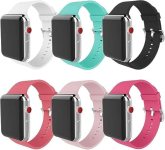 MITERV Compatible with Apple Watch Band 42mm 44mm 45mm Soft Silicone Replacement