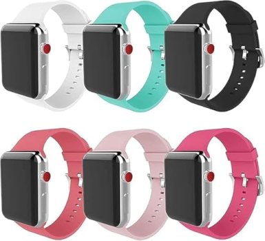 MITERV Compatible with Apple Watch Band 42mm 44mm 45mm Soft Silicone Replacement